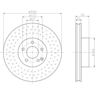 Диск тормозной передний вентилируемый MINTEX MDC1425 фото