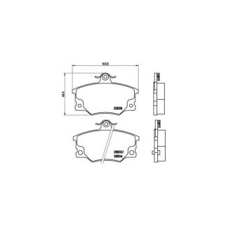 Колодки тормозные передние к-кт brembo P 23 017 фото