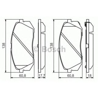 Колодки тормозные передние к-кт BOSCH 0 986 494 559 фото