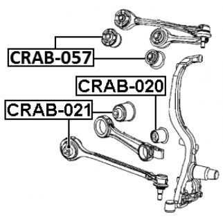Сайлентблок FEBEST CRAB-021 фото 2