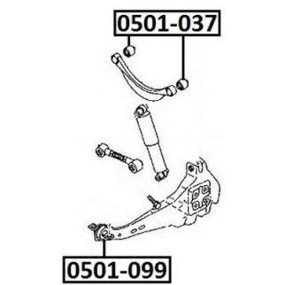 Сайлентблок ASVA 0501-037 фото