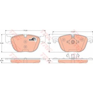 Колодки тормозные передние к-кт TRW GDB1726 фото