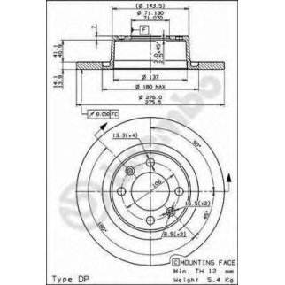 Диск тормозной brembo 08.8727.11 фото