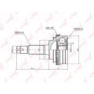 ШРУС наружный LYNXauto CO-7506A фото