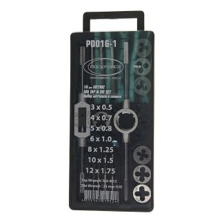 Набор метчиков и плашек метрический 16пр ROCK FORCE фото 2