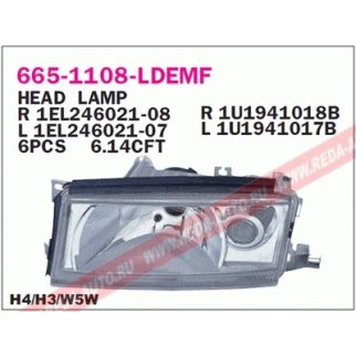 Фара правая DEPO 665-1108R-LDEMF фото