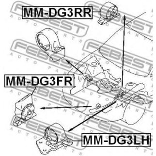 Опора двигателя передняя FEBEST MM-DG3FR фото