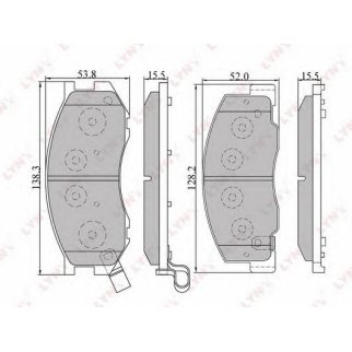 Колодки тормозные передние к-кт LYNXauto BD-7515 фото