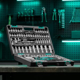 Набор инструмента 1/4" 3/8", 1/2" S2, усиленный кейс, 151пр. STELS фото 25