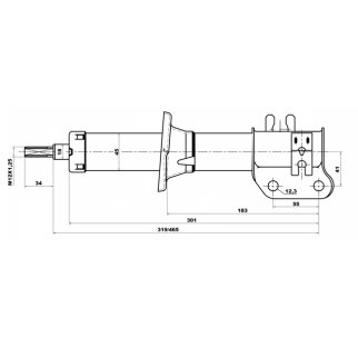 Амортизатор передний FEBEST 10667898FL фото 2