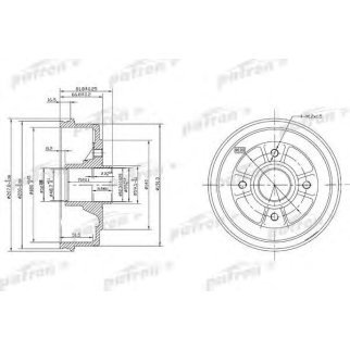 Барабан тормозной PATRON PDR1146 фото
