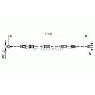 Трос стояночного тормоза правый BOSCH 1 987 482 388 фото