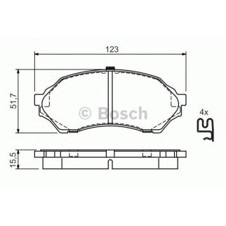 Колодки тормозные передние к-кт BOSCH 0 986 424 610 фото