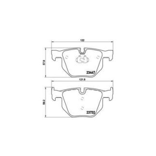 Колодки тормозные задние к-кт brembo P 06 056 фото