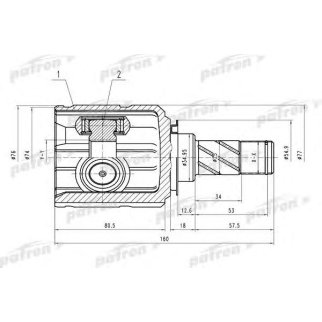 ШРУС внутренний передний PATRON PCV4009 фото