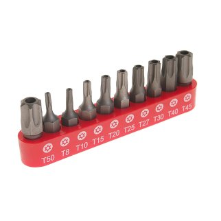 Набор вставок 1/4" с магнитными держателями T8H-T50H с отверстием 10пр ROCK FORCE фото 1