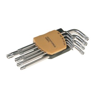 Набор ключей торкс экстрадлинных Т10Н-Т50Н 9пр с отверстием ROCK FORCE фото 2