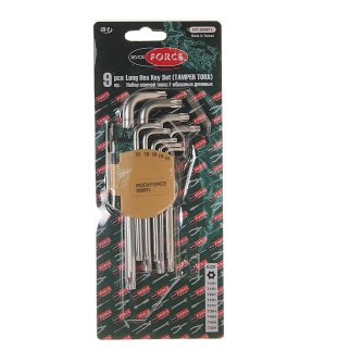 Набор ключей торкс экстрадлинных Т10Н-Т50Н 9пр с отверстием ROCK FORCE фото 1
