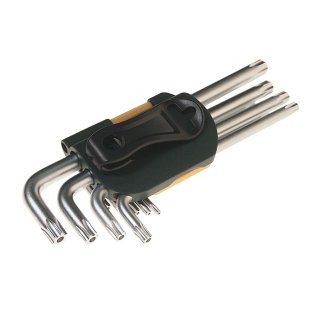 Набор ключей торкс экстрадлинных Т10Н-Т50Н 9пр с отверстием ROCK FORCE фото