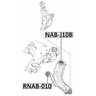 Сайлентблок передний подвески FEBEST RNAB-010 фото 2