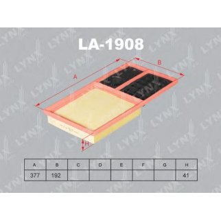 Фильтр воздушный LYNXauto LA-1908 фото