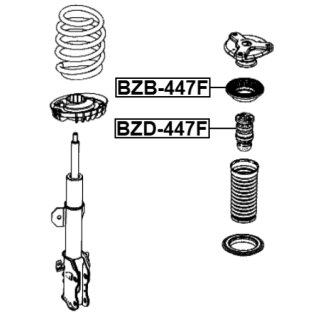 ОТБОЙНИК ПЕРЕДНЕГО АМОРТИЗАТОРА FEBEST BZD-447F фото 2