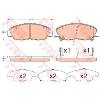 Колодки тормозные передние к-кт TRW GDB3609 фото