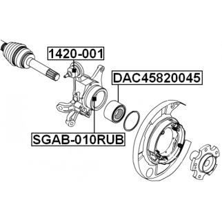 Сайлентблок FEBEST SGAB-010RUB фото 2