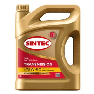Масло трансмиссионное Sintec TRANS ТМ4 SAE 75W-90 API GL-4 полусинтетика 4л 900360 фото
