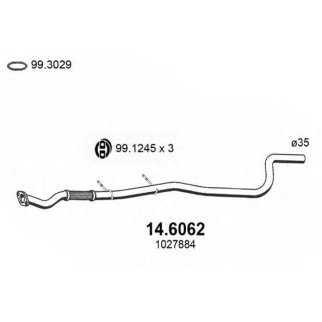 Глушитель средняя часть ASSO 14.6062 фото