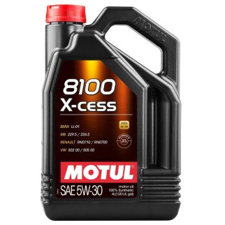 Масло моторное MOTUL 8100 X-Cess синтетическое 5W-30 SL/CF 4л. фото