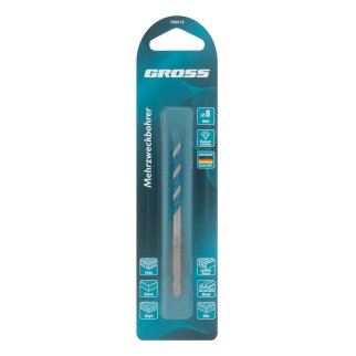 Сверло универсальное, Multipurpose PRO, 6-гр. хвостовик, 8мм // Gross фото 4