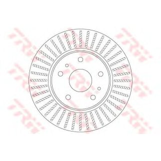 Диск тормозной передний вентилируемый TRW DF6684 фото