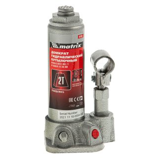 Домкрат бутылочный 2т гидравлический 181–345мм кейс MATRIX фото 5