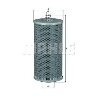 Фильтр масляный MAHLE OX 69 D фото 2