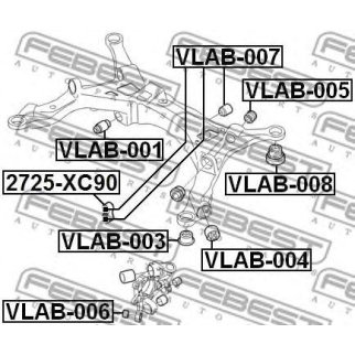 Сайлентблок задней подвески FEBEST VLAB-007 фото