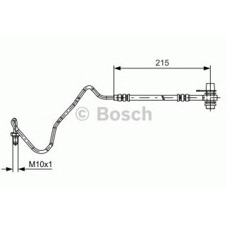 Шланг тормозной задний правый! L=220mm Seat Cordoba, VW Polo 1.0-2.0i/1.9TDI 99-02 BOSCH 1 987 481 5 фото