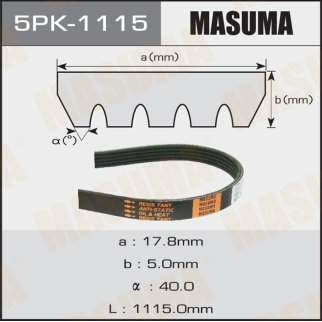 Ремень ручейковый Masuma 5PK-1115 фото