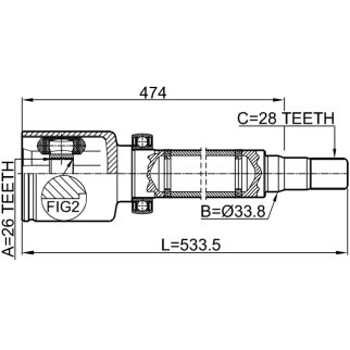 Шрус внутренний правый 26x33.8x28 фото 2 Шрус внутренний правый 26x33.8x28 фото 2