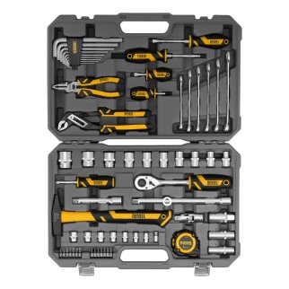 Набор инструмента 64 пред. 1/2", 1/4", CrV, S2 DENZEL фото 3