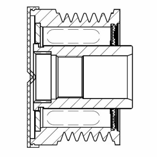 Шкив с обгонной муфтой генер. для а/м BMW 5 F10 (09-)/3 F30 (11-)/X3 F25 (11-) 2.0i STARTVOLT SGP 2610 фото 3