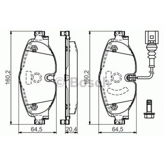 Колодки тормозные передние к-кт BOSCH 0 986 494 660 фото