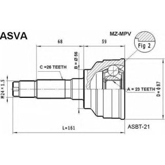 ШРУС наружный ASVA MZMP-V фото