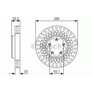 Диск тормозной передний вентилируемый BOSCH 0 986 479 A49 фото
