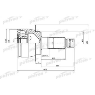 Шрус привода PATRON PCV1558 фото