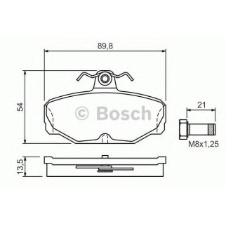 Колодки тормозные задние дисковые к-кт BOSCH 0 986 469 810 фото