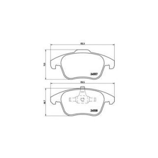 Колодки тормозные передние к-кт Brembo P 61 086 фото