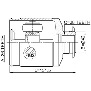 1211-SANFE22RH_ШРУС внутренний передний правый к-кт! Hyundai Santa Fe 2.7CRDi 07> фото 2