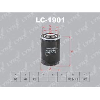 Фильтр масляный LYNXauto LC-1901 фото