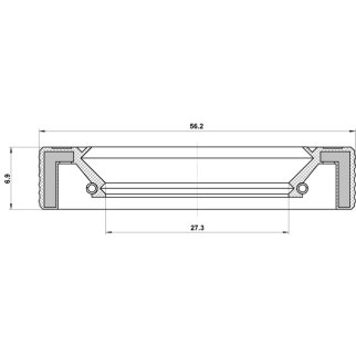 Сальник привода27.3X56.2X6.9X6.9 фото 2